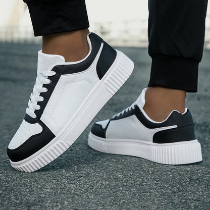 YRZL Womens Sneakers Autumn White Shoes Lightweight Thick Sole Non Slip Skatebaord Shoes Unisex Casual Sports Shoes for Man.