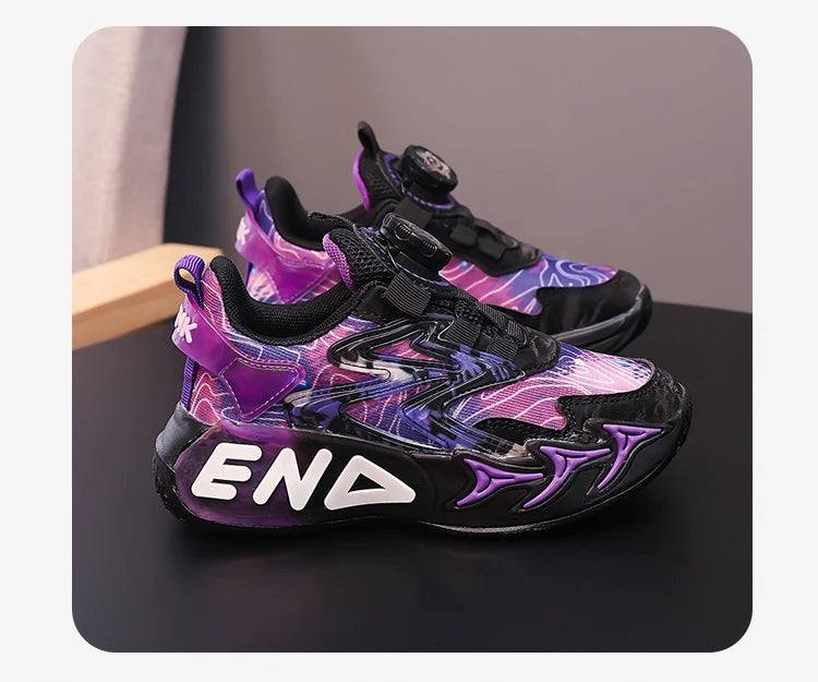 Fashion Print Children Shoes Boys Sneaker Autumn PU Leather Luxury Kids Casual Sneaker Platform Sports Tennis Shoes for Boy.