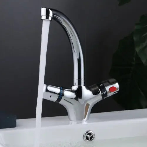 Thermostatic Tap Kitchen Sink Mixer Stainless Steel Tap
