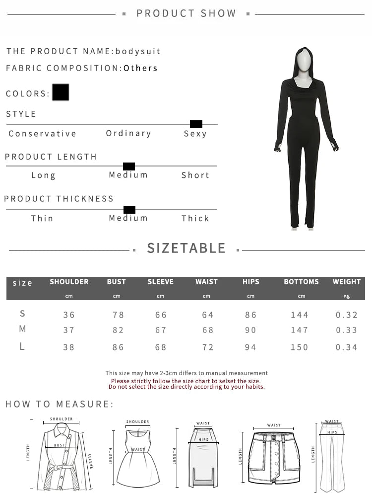 Weird Puss Hooded Backless Jumpsuit Woman Sexy Fitness Waistless Stretch Skinny Midnight  Activity Workout Streetwear Overalls.