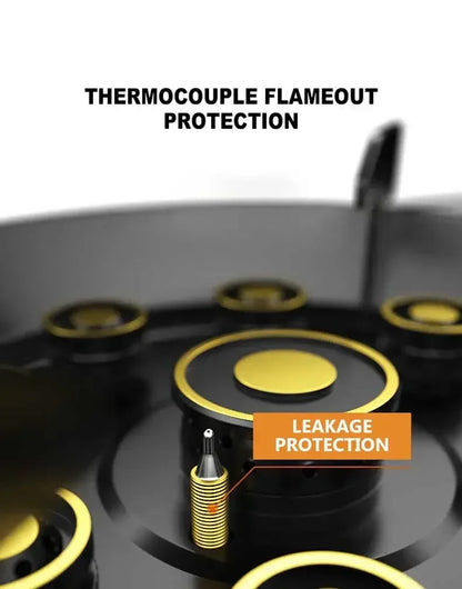 Gas Stove, Double Stove, Desktop, Sudden Fire Extinguishing Protection, Household Liquefied Gas, Natural Gas Gas Stove.