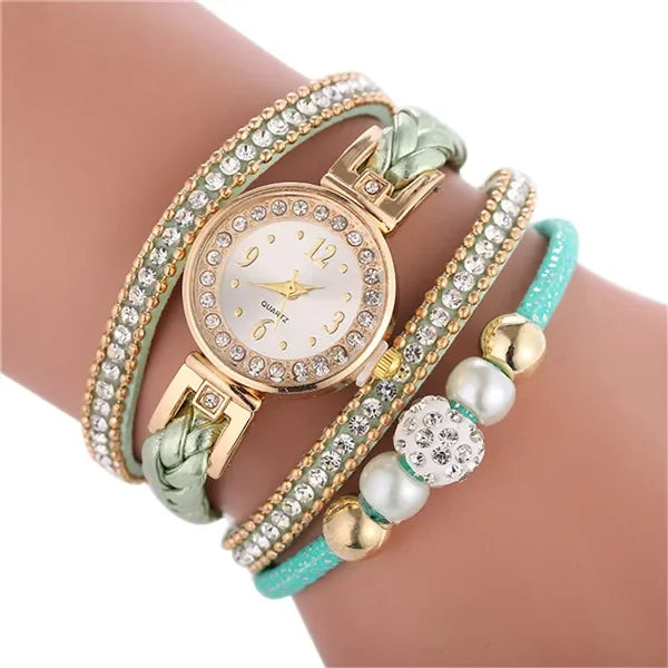 Bracelet Watches for Women Wrap Around Fashion Bracelet Dress Ladies Woman Quartz Wristwatches Women Watch Relojes Para Mujer.