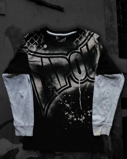 Y2K Oversized Long Sleeve Tapout T-Shirt Hip Hop Gothic Streetwear Unisex Couple Tee Summer Casual Fashion Round Neck Loose Fit.