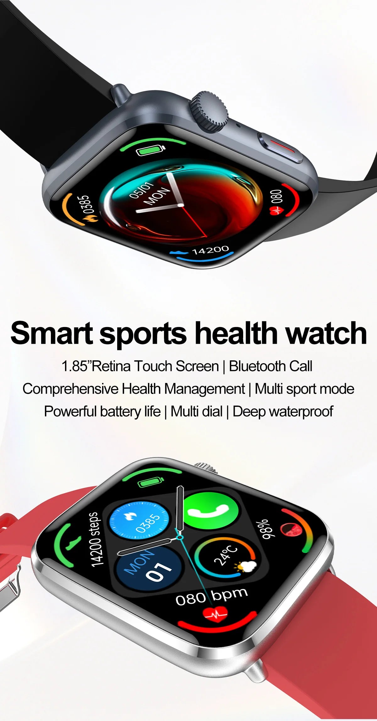 2025 New Iatrology Grade Smart Watch Women Blood pressure Blood oxygen Fat Heart Rate Menstrual Tracking BT Call Bracelet Ladies.
