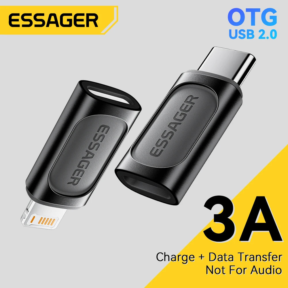 Essager Lighting To Type C OTG Adapter USB Type C To lighting PD 20W Fast Charging For iPhone 15 14 13 12 Pro Max ios Converter.
