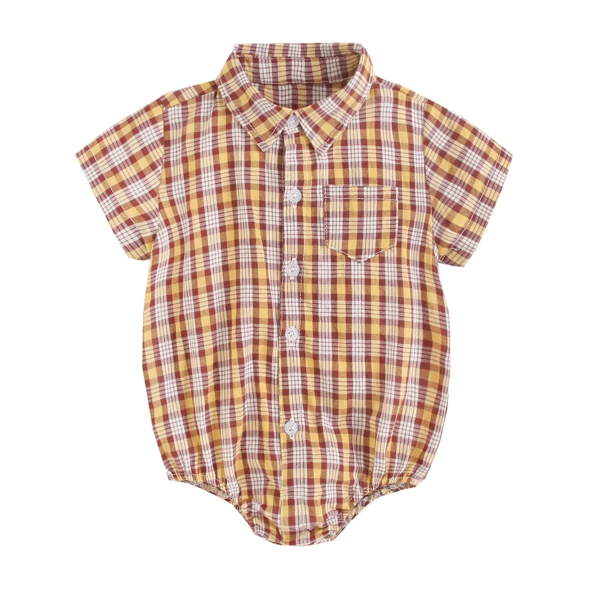 Sanlutoz Baumwolle Baby Jungen Bodys Mode Neugeborenen Kleidung für Baby Jungen Kurzarm Sommer Baby Kleidung Plaid