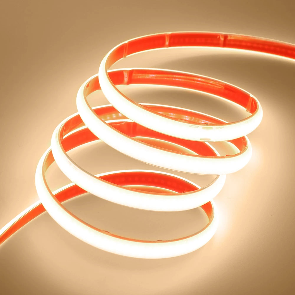 COB LED Streifen Licht Dimmer Schalter EU UK Power Kit 220V 230V 3000K 4000K 6000K 288LED Helle Flex Band Wasserdichte Lineare Beleuchtung