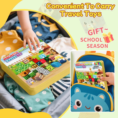 Magnetic Blocks Travel Magnet Cube Magnetic Building Blocks Toys with Portable Iron Box STEM Educational Magnet Toys for Kids.