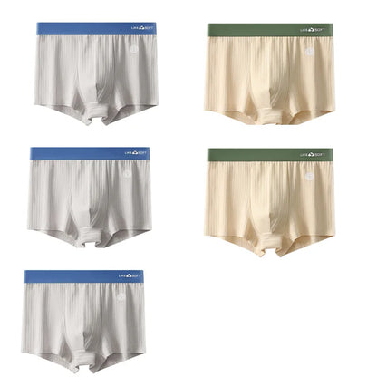 5-teilige gestreifte lustige Boxershorts für Herren, Unterwäsche, sexy Unterhose, Mann, männlich, Homme, U-konvexe Shorts, Dessous, Boxershorts, Höschen