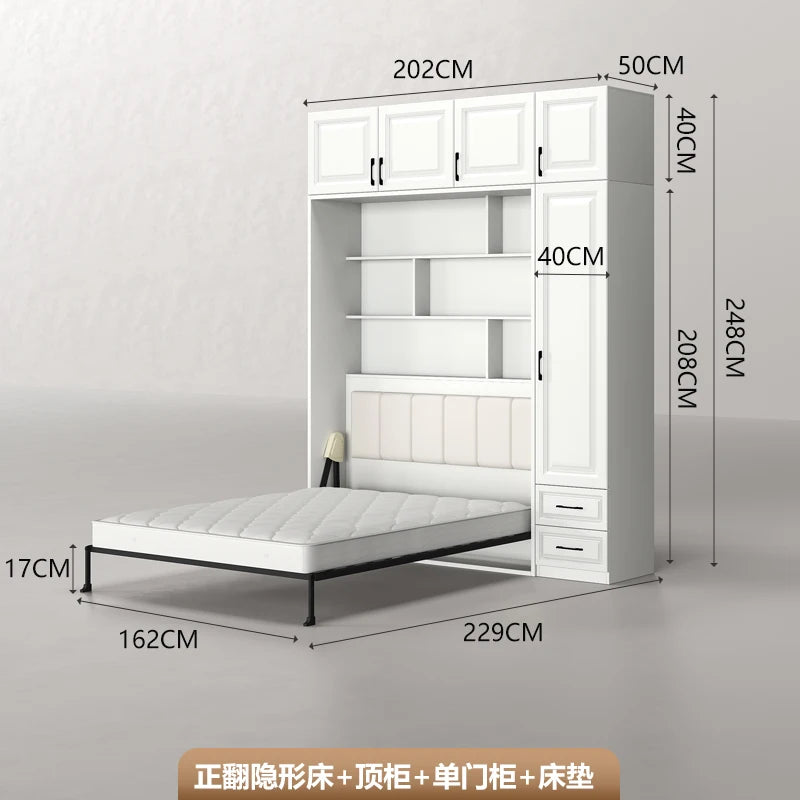 Multifunktionales faltbares Murphy-Bett, Klappbett unter dem Bett, um Platz zu sparen