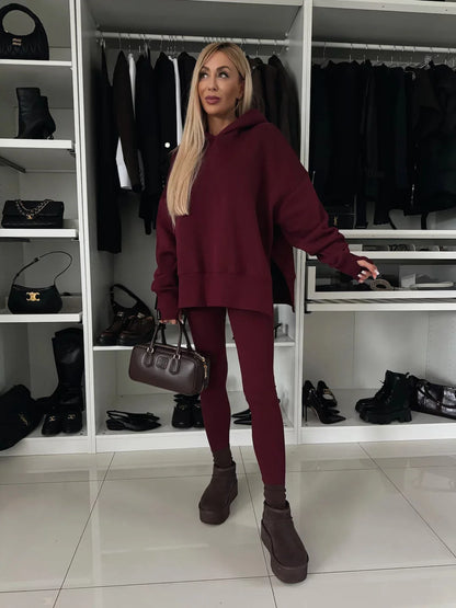 Women 2 Piece Set Hoddies Tracksuit Hooded Top & Pants Set Sweatshirts Suit Trouser Outfits Spring Jogging Sport Y2k Streetwear