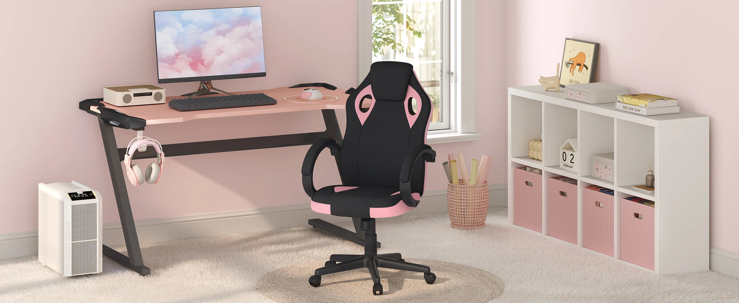 Ergonomisches Design, Gaming-Stuhl, Gamer-Sessel, Büro-Computerstuhl, Neigungsmechanismus, höhenverstellbar, 360° °   Drehbare hohe Rückenlehne