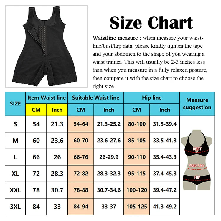 Fajas Reductoras Body Shaper Slimming Sheath Flat Belly Shapewear Tummy Control Bodysuit Postpartum Bodices Girdles Woman Corset.