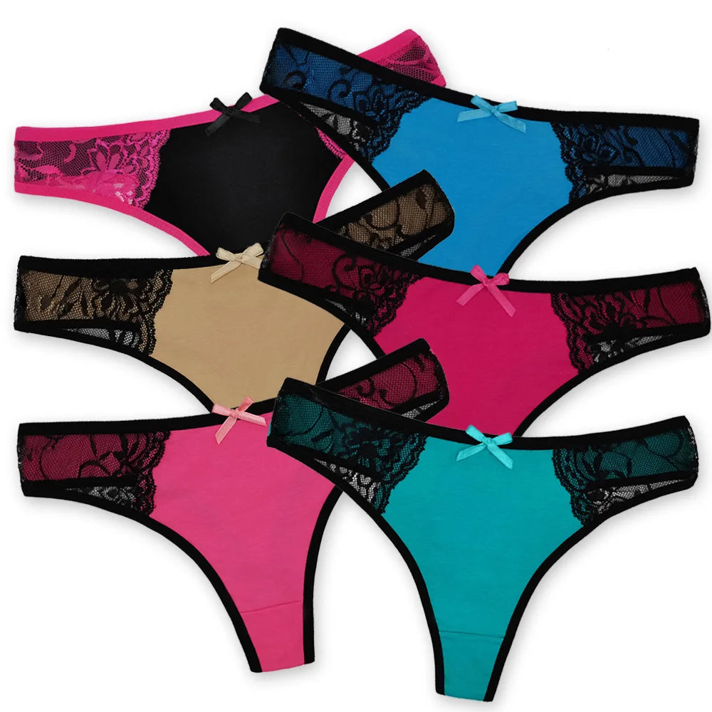 Ladies Cotton Thongs Panties Women Culottes Sexy G Strings Female Underwear Lingerie Comfort Soft Low Rise Tangas 5 pcs/lot.