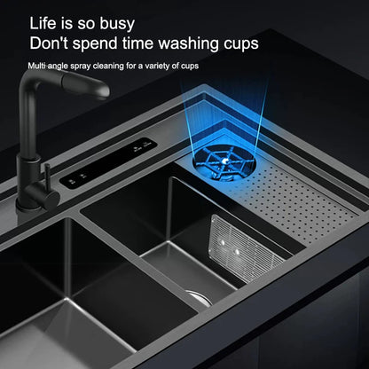Kitchen Sink Stainless Steel Dishwashing Sink Ultrasonic Sink Dishwasher Multifunctional Intelligent Net Washer For Kitchen