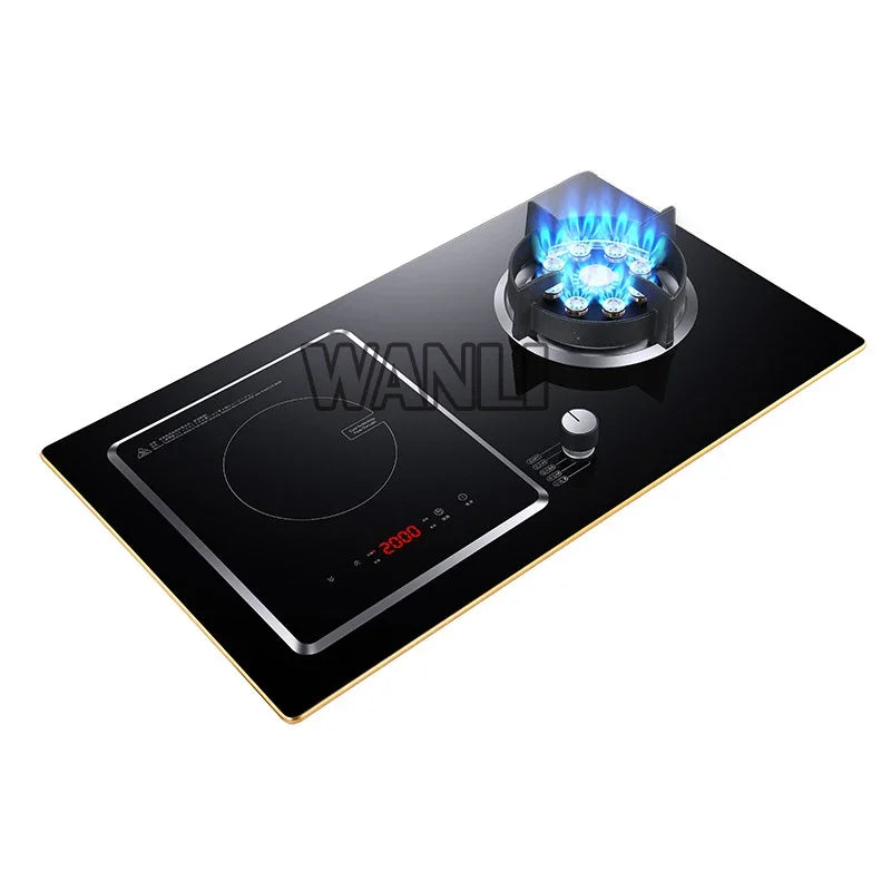 7.0KW Household Single-Burner Gas Stove/Single Induction Cooker/Electric Dual Purpose Stove/Toughened Glass Panel.