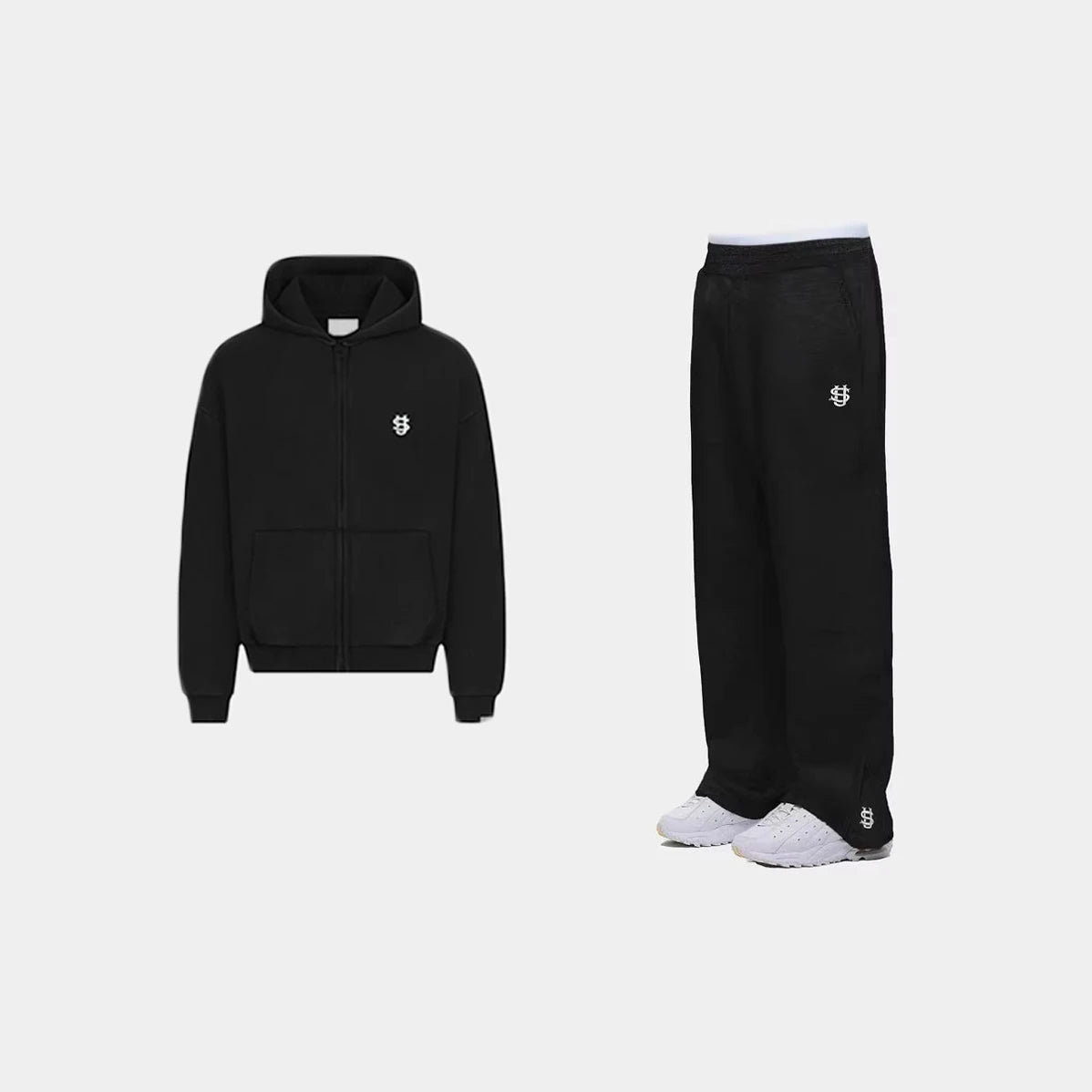 Y2k New Embroidered Retro Compact Disc pattern Set Man Clothes Hoodies Streetwear Gothic Couple Harajuku Sweatshirts Sweatpants