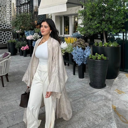 Ramadan Eid Open Dubai Luxury Abaya Damen Modest Kimono Coat 2025 Muslim for Women Islam Clothing Kebaya Robe Femme Musulmane.