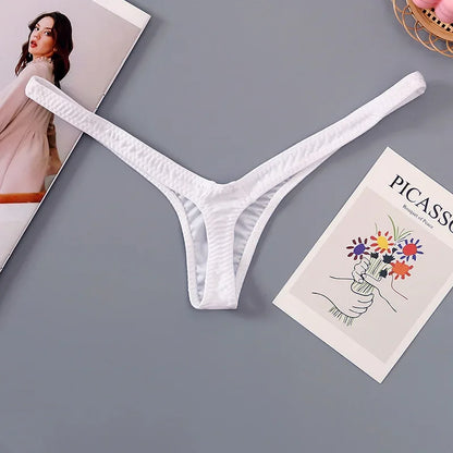 2/4pcs New Deep V Thong Women's Breathable  Line Sexy Hot Waist Mini Panties Bikini Bottom Thongs Female Panty Women Underwear.