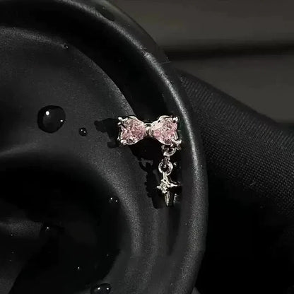 1 Pcs Sliver Dog Bone Claw 316L Stainless Steel Ear Bone Nail Korean Style Fashion Cartilage Earrings For Women Jewelry.