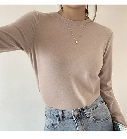 Winter Frauen Pullover T Shirt Frauen Oversize T-Shirt Frau Kleidung Weibliche T Tops Pullover Langarm Rohr Gestrickte T-shirt Top