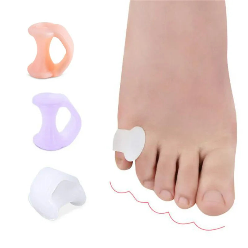 2pcs=1pair Separator Finger Feet Care Protector Silicone Toe Orthopedic Products Bunion Corrector Hallux Valgus For Pedicure.