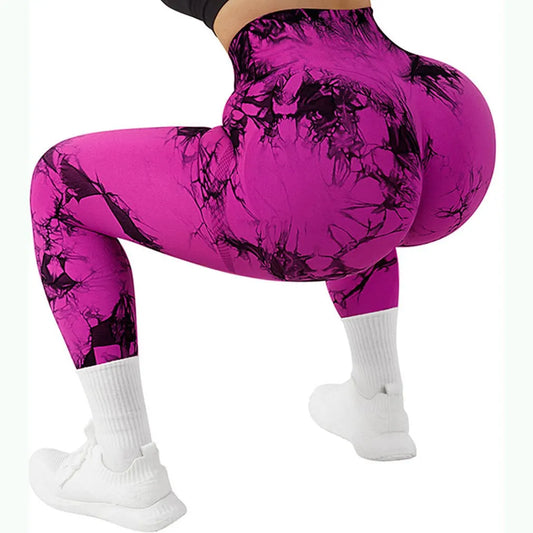 Tie Dye Fitness Legging Frau Push-Up Workout Sport Leggings Frauen Scrunch Butt Weibliche Outfit Gym Nahtlose Legging Hosen