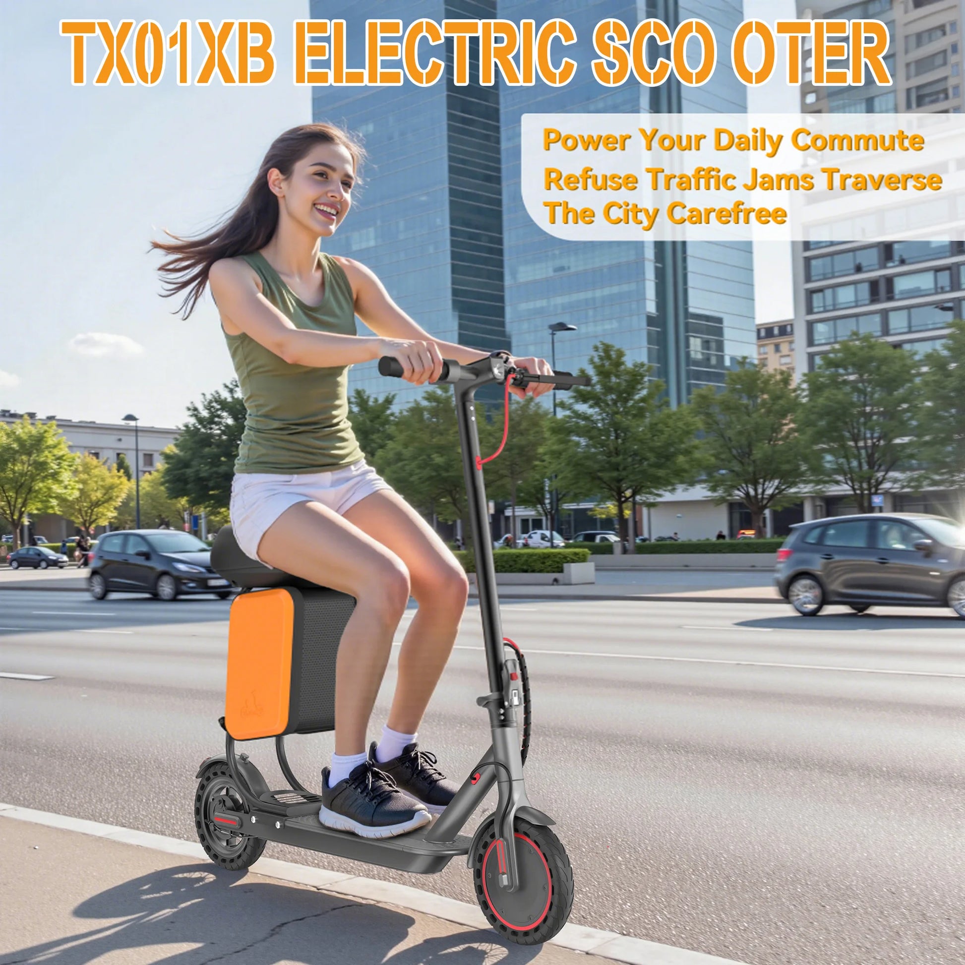 JUICEASE 350W Electric Scooter 350W Motor 36V 25KM Long Range 8.5Inch 31KM/H with Seat Storage Box Smart App Foldable Escooter.
