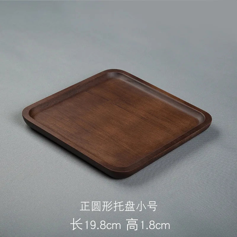 Heavy Bamboo Tray Rectangular Home Living Room Tea Tray BBQ Plate Fruit Snacks Bread Tray