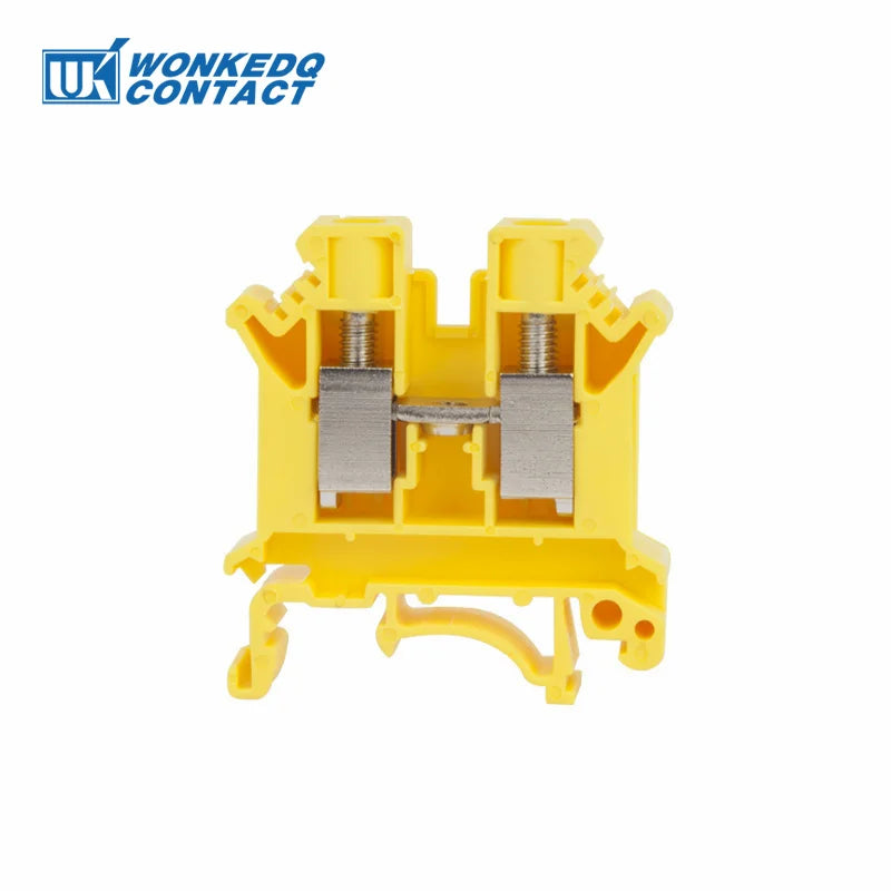 10 Stück UK 10N DIN-Schienenklemmenblock mit Schraubenzug, 10 mm Kabelstecker, mehrfarbig, Universaldraht, elektrischer Steckverbinder UK10N