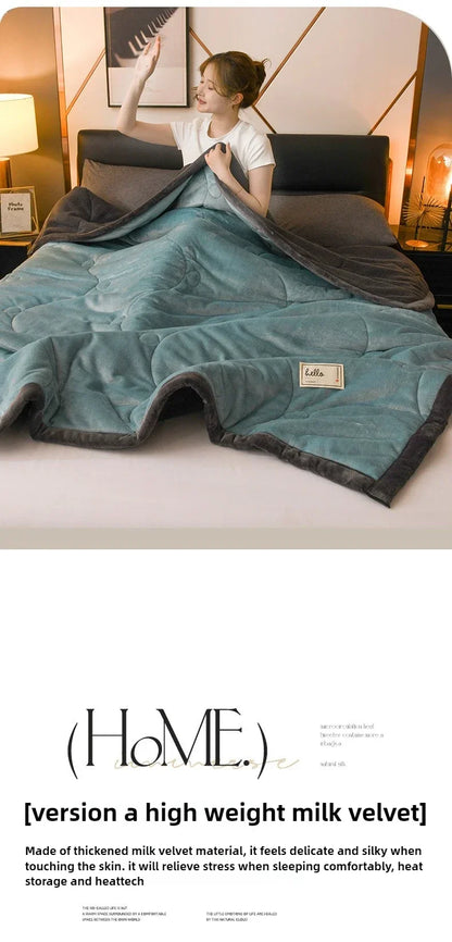 2025 NEW Winter Keep Warm Wool Throw Blanket for Sofa Winter Blanket King Size Home Warm Plaid Comforter Bedspread Bedding Sheet.