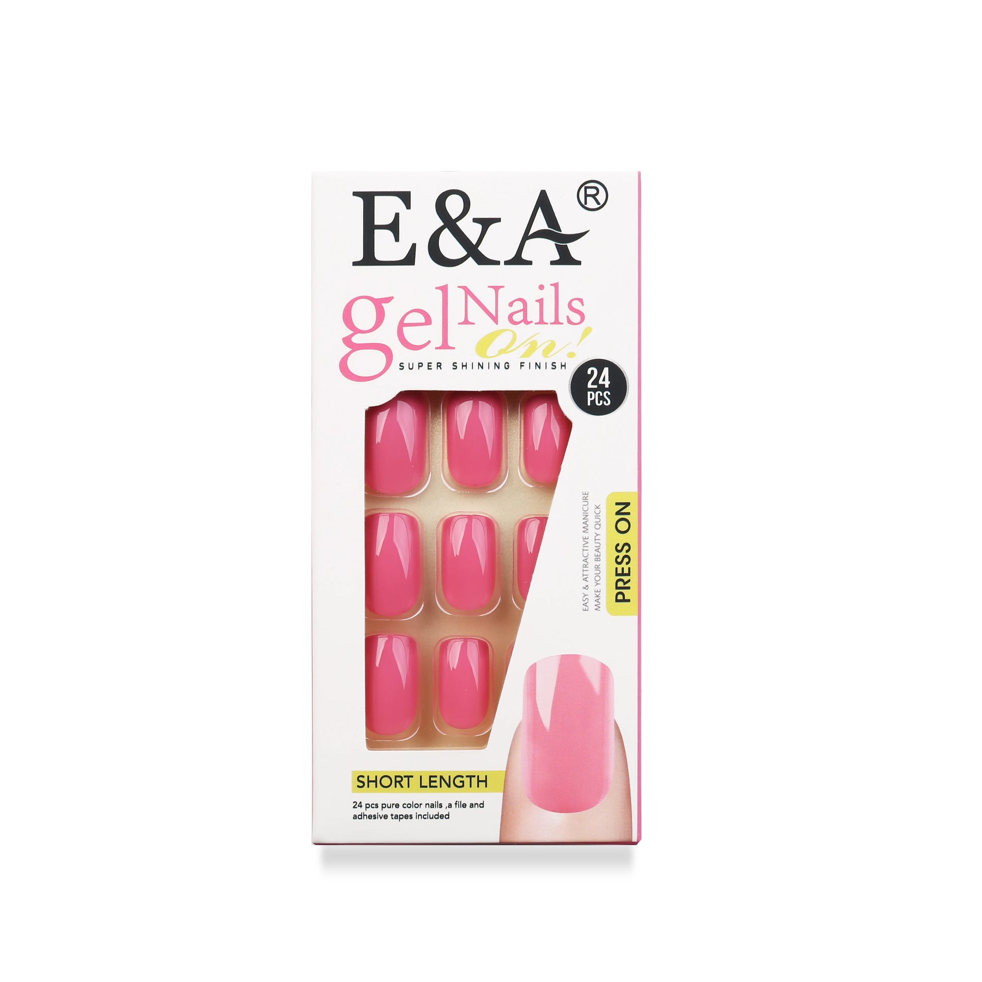 Short Square Press on Nails Red , Spring Gel Fake Nails Pure Color Natural Petite Nails Solid Stick on Nails.
