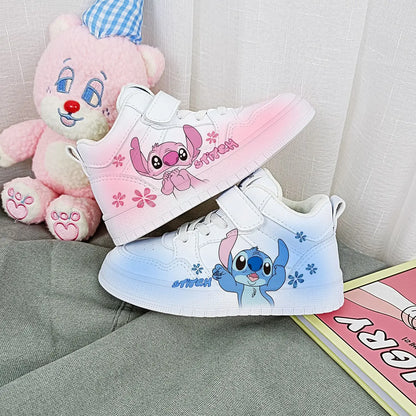 Disney kids cartoon Stitch princess cute Casual shoes non-slip soft bottom sports shoes for child gift.