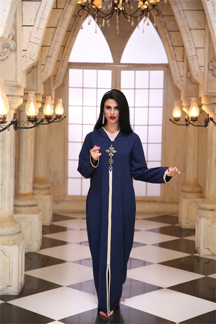Ramadan Eid Hoodie Abaya Damen Dubai Luxury Islam Muslim African Dresses For Women Kebaya Caftan Marocain Robe Musulmane Femme.