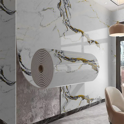 Self adhesive marble wallpaper PVC waterproof and stain resistant bedroom living room TV background wall decoration wall sticler