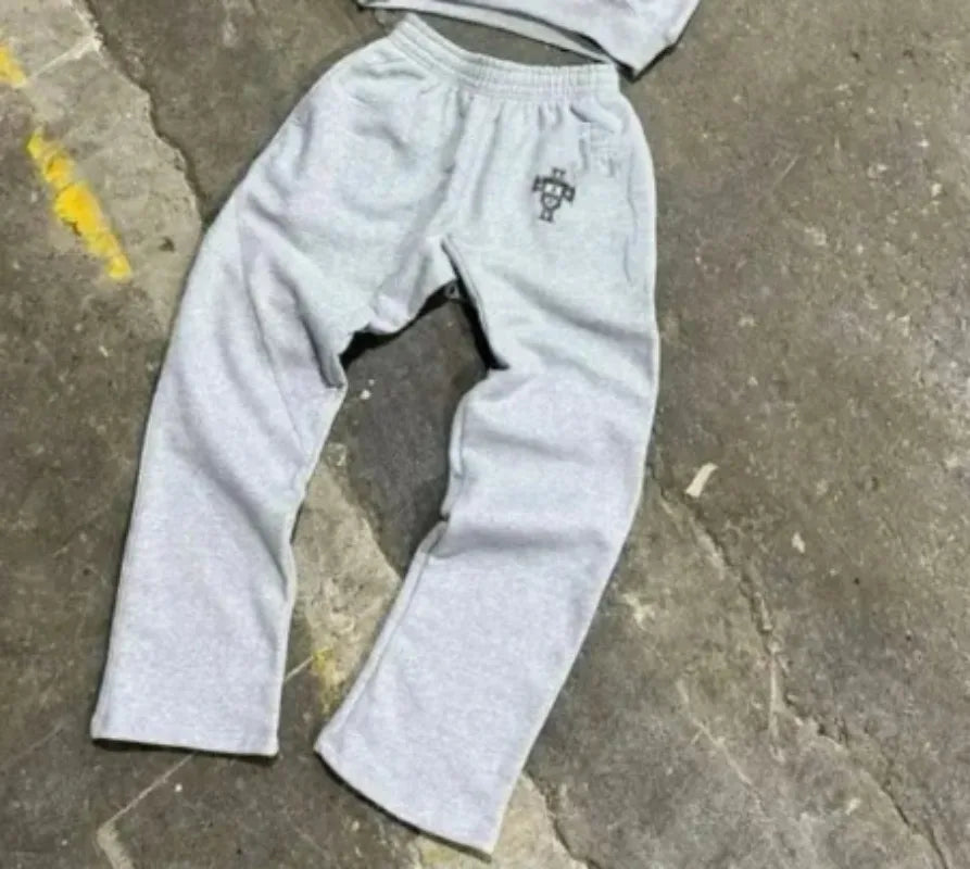 High Street Goth trend men clothing suit Fashion new streetwear retro sportswear American punk hip-hop casual loose couple suit.