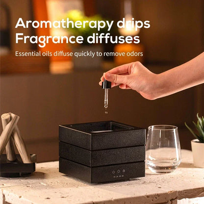 280ml Flame Aroma Diffuser USB Air Humidifier Colorful Atmosphere Light and Remote Control Bonfire Essential Oil Aroma Diffuser.