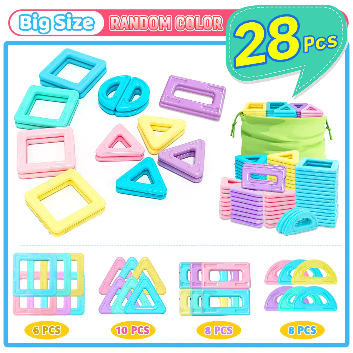 STEM Educational Magnetic Building Blocks Set for Boys & Girls Engaging Magnet set Creative Development Toy for Kids Gift.