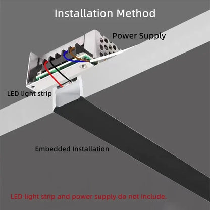 1M-10M Embedded LED Neon Rope Tube Black White Soft Recessed Silicone Diffuser Channel For 5050 COB Flexible Ribbon Strip Light.