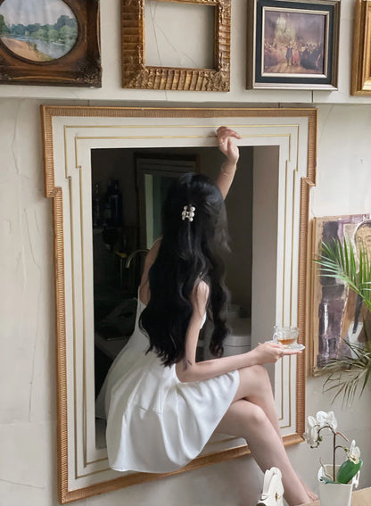 Sommer y2k Spaghetti träger Abend party Kleider solide elegante ärmellose sexy A-Linie kurzes Kleid ein Stück Vestido Mujer