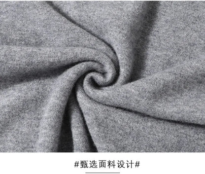 100% Wool. High-quality Men's Warm Sweater, Business Casual Stretchable POLO Shirt, Fall/winter Pullover Knitted Sweater..