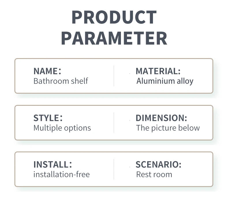 Bad Regal Make-Up Lagerung Organisatoren Aluminium Dusche Shampoo Handtuch Rack Regale Kein Bohrer Wand Regal Bad Zubehör