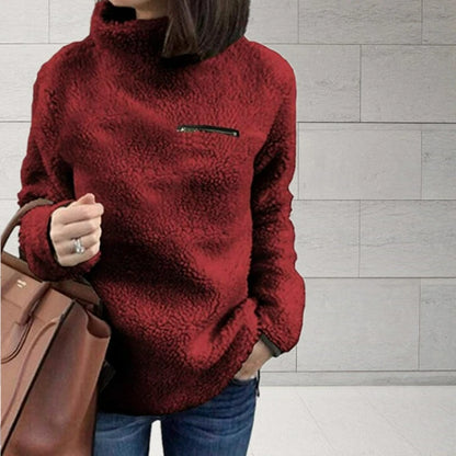 Winter Super Weich und Bequem Einfarbig Rollkragen Pullover frauen Pullover Fashion Zipper Sexy Top Damen Hipster Kleidung
