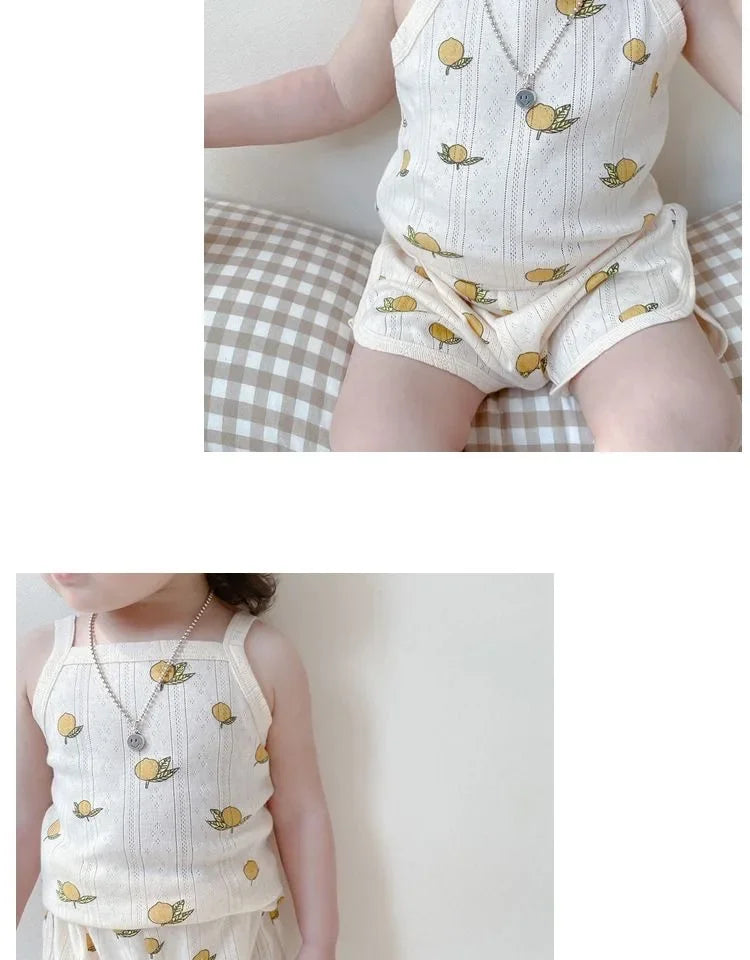 Baby Kleidung Sets Sommer Kleinkind Mädchen Strap Anzüge Baumwolle Druck Baby Jungen Tops T und Shorts Infant Trainingsanzug Neugeborenen Sets.