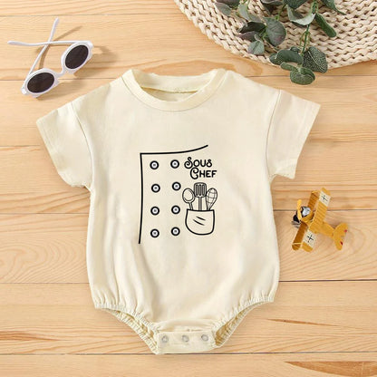 Sous Chef Baby Bodysuit lustige Blase Stram pler Baby Shirt Baby party Geschenk Papas Sous Chef Kleinkind Outfits.