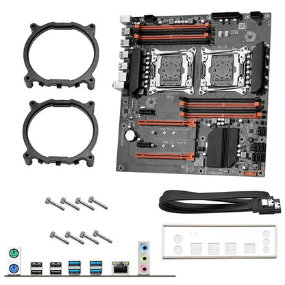 SOYO X99 Dual CPU Gaming Motherboard Kit lntel Xeon E5 2680 V4*2&DDR4 32GB (4*8GB) LGA2011-3 M.2 NVME for Desktop Computer Host.