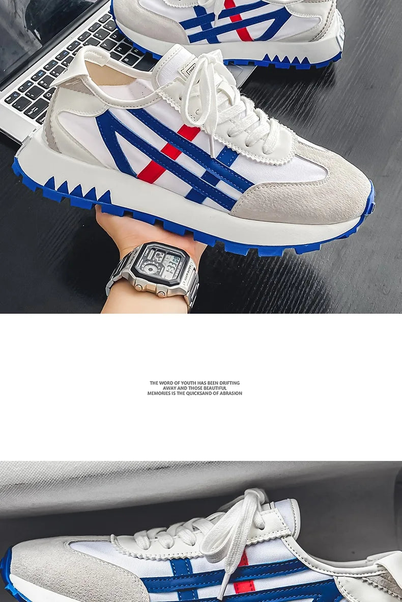 New men's trendy versatile casual sports shoes, men's thick-soled lightweight non-slip breathable trendy shoes кроссовки мужские.