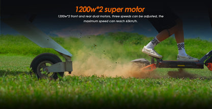 KuKirin G3 Pro Electric Scooter 1200W*2 Dual Motor 52V 23.2Ah Battery 80KM Range 65Km/h Max Speed E-scooter 10 Inch Tires