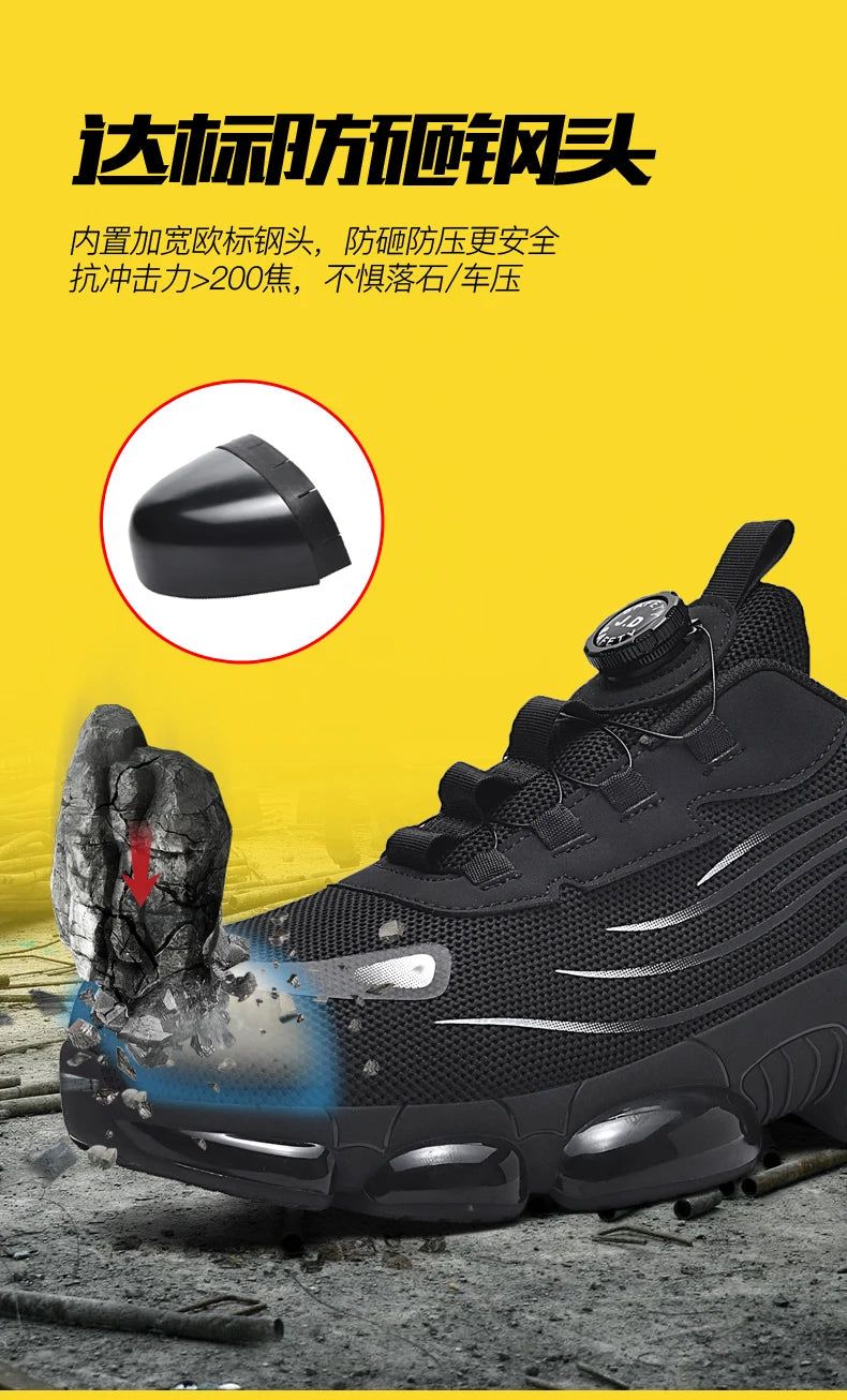 Men's Military Tactical Boots Army Boots Men Side Zipper Military Boots Men Anti-Slip Ankle Boots Work Safety Shoes Hiking Shoe.