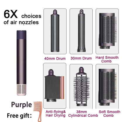 6IN1 Multi Hair Styler, 1300W High Power, Combines Drying, Straightening and Curling Functions, Suitable for Home and Salon Use
